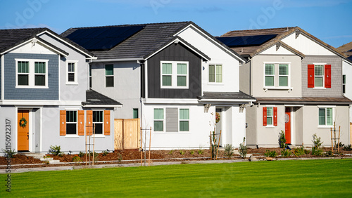 3 single family homes in a row