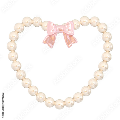 Coquette 3D Heart Shape Pearl