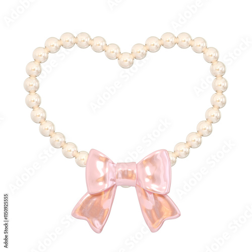 Coquette 3D Heart Shape Pearl photo