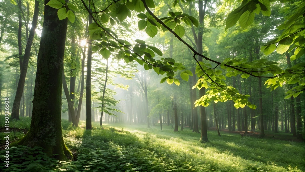 Obraz premium morning in the forest