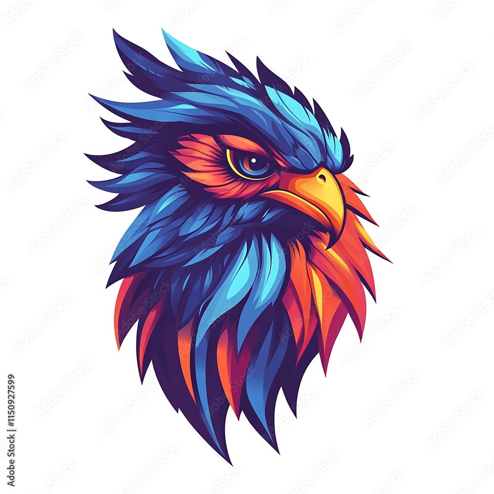 Obraz premium Colorful Abstract Eagle Head. Graphic Design, Art, Illustration