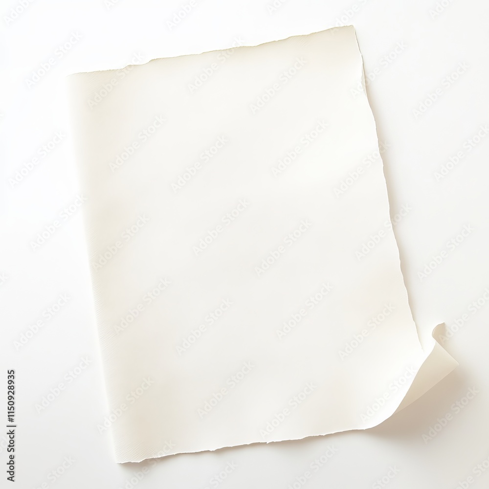 Obraz premium A blank watercolor paper pad with crisp edges, isolated on a white background.