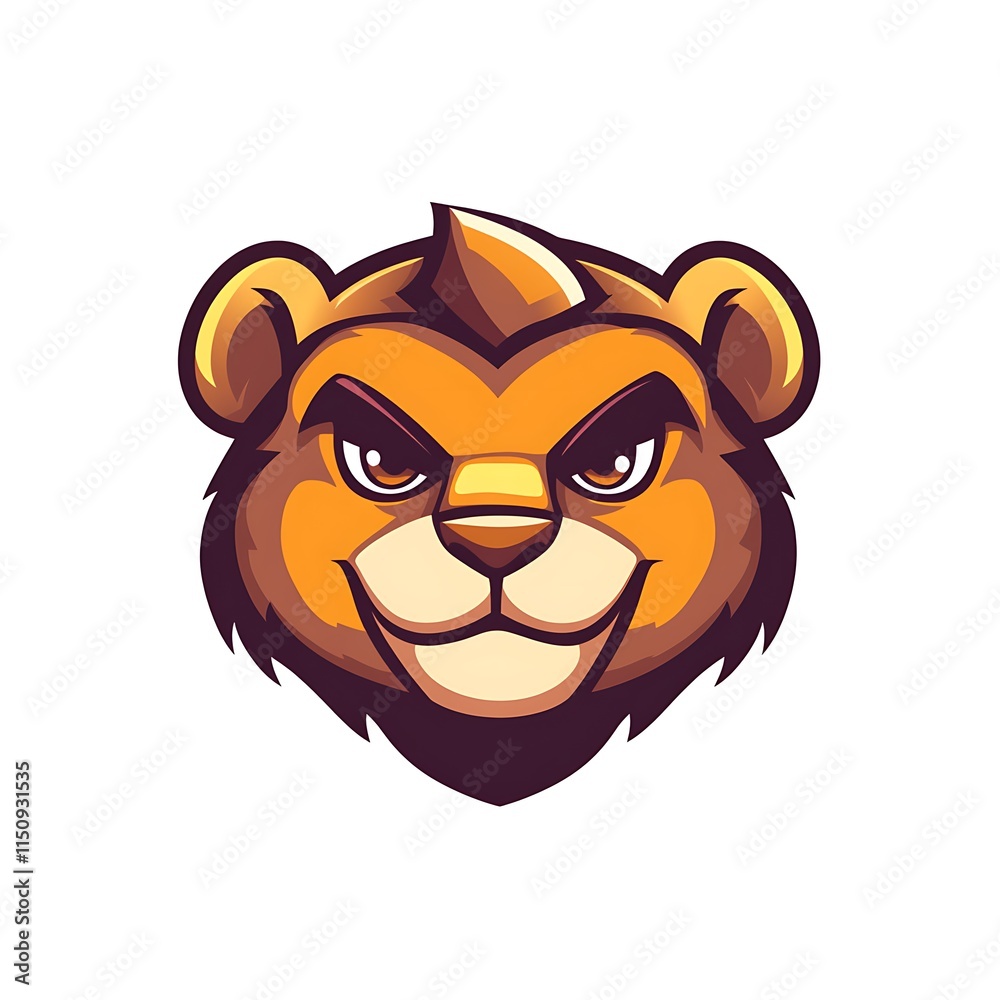Fototapeta premium Lion Mascot Logo Design. Creative Animal Mascot Illustration.