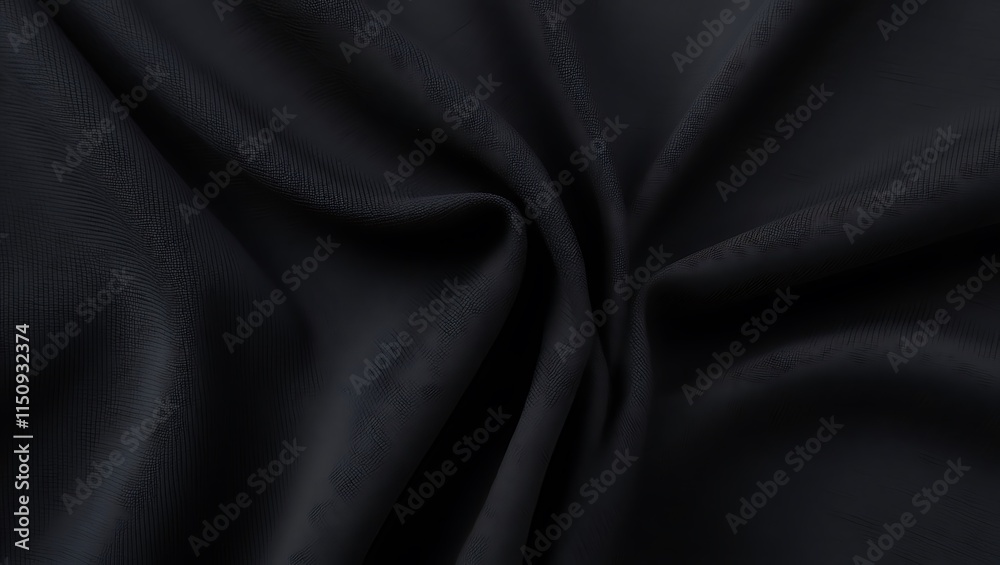 Black textured fabric with a subtle woven grid pattern, suitable for backgrounds, design elements, and textile concepts in creative projects Black textured fabric with a subtle woven grid pattern, suitable for backgrounds, design elements, and textile concepts in creative projects