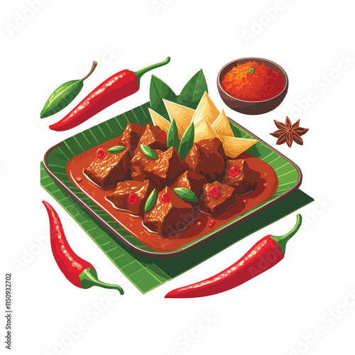 Slow-cooked spicy beef stew