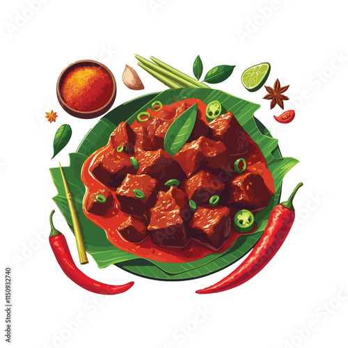 Slow-cooked spicy beef stew