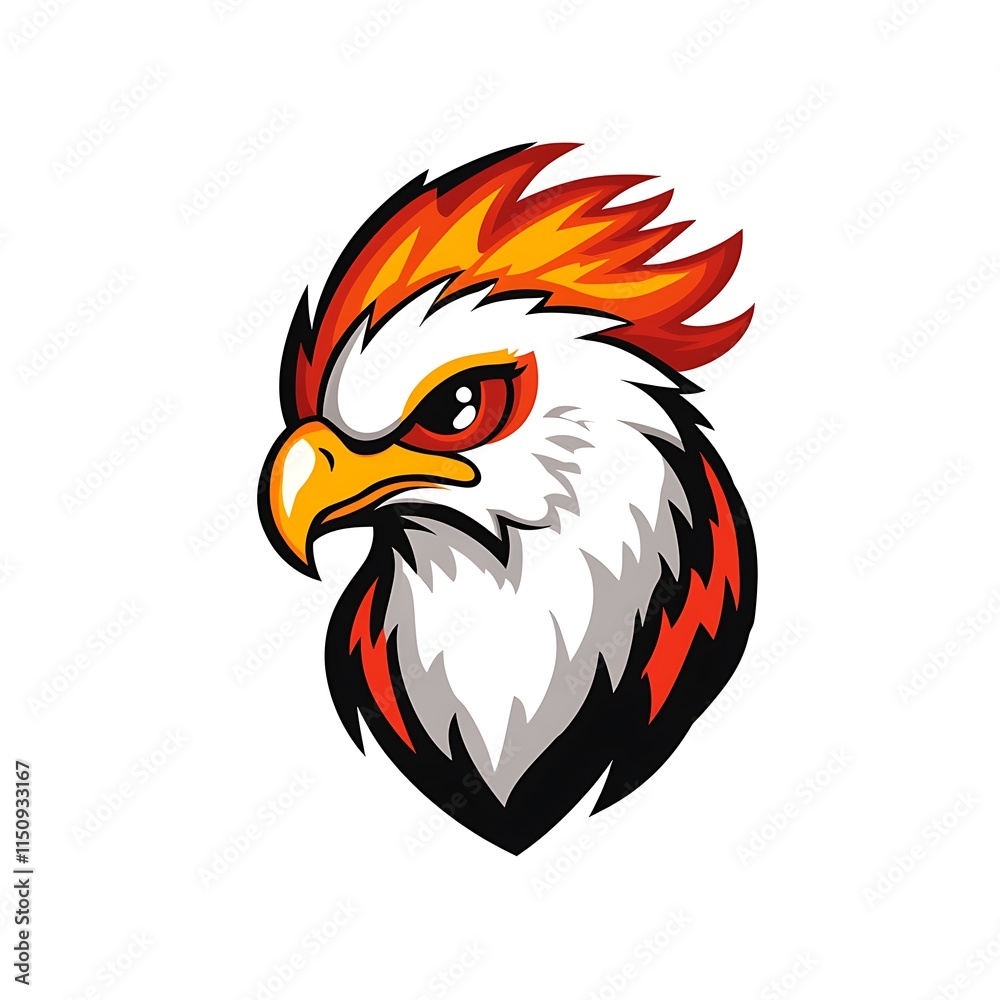 Obraz premium Fiery Eagle Logo Design. Powerful and Aggressive Mascot.