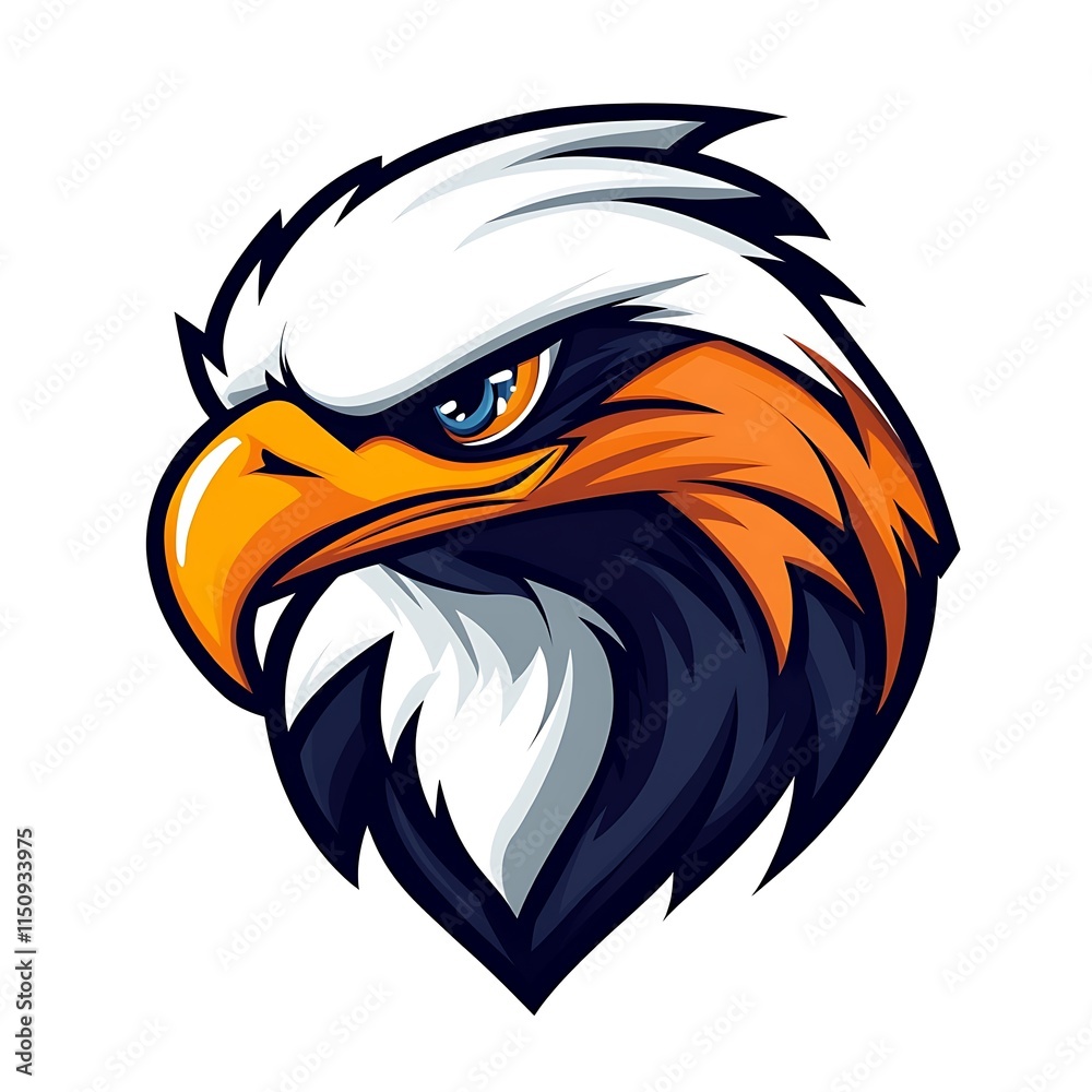 Fototapeta premium Eagle Head Logo Design. Powerful and Majestic Mascot.