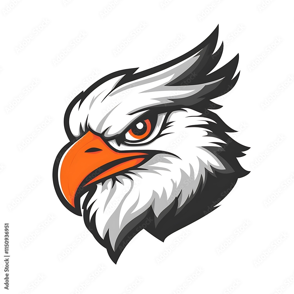 Obraz premium Eagle head logo design. Powerful and fierce animal mascot.