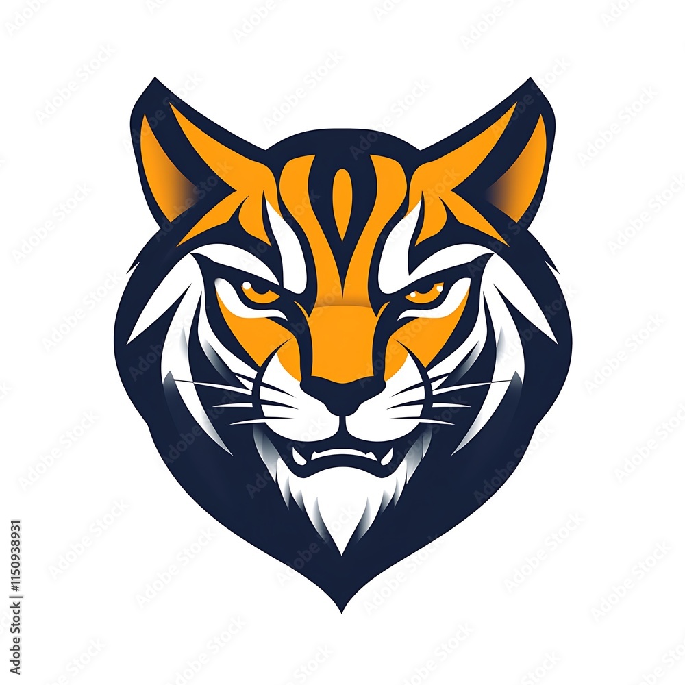 Fototapeta premium Tiger Head Logo Design. Concept of Strength, Power, and Aggression.