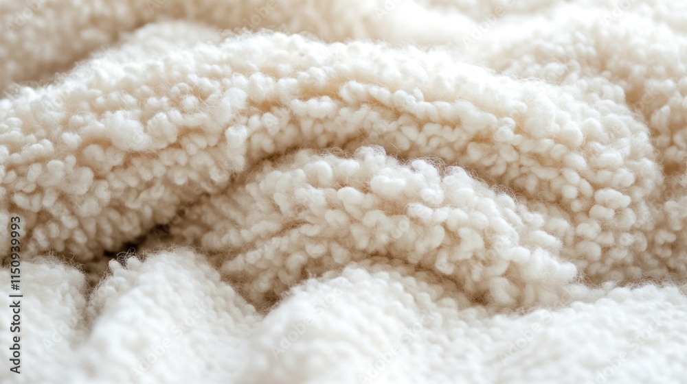 Close-up of a soft, textured cream-colored fabric, conveying warmth and comfort. Close-up of a soft, textured cream-colored fabric, conveying warmth and comfort.