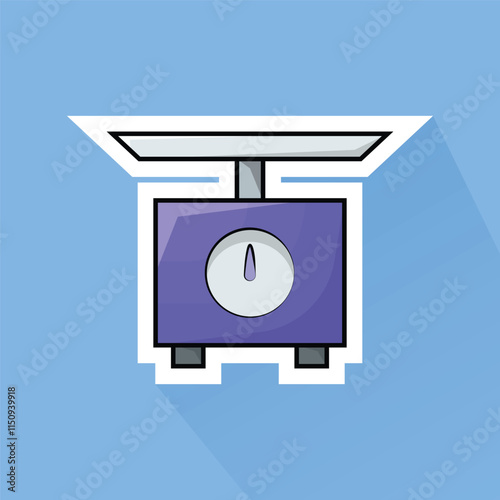 Illustration of Scales in Flat Design