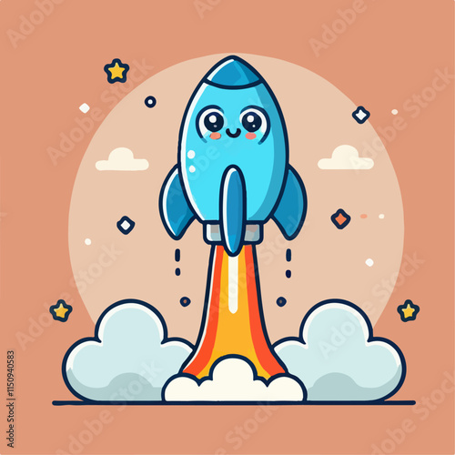 Illustration of a rocket