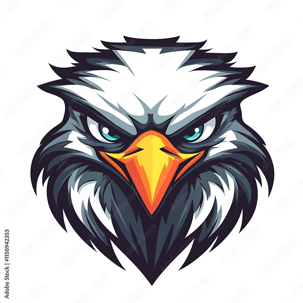 Fototapeta premium Eagle Head Logo Design. Powerful and Majestic Vector Illustration.