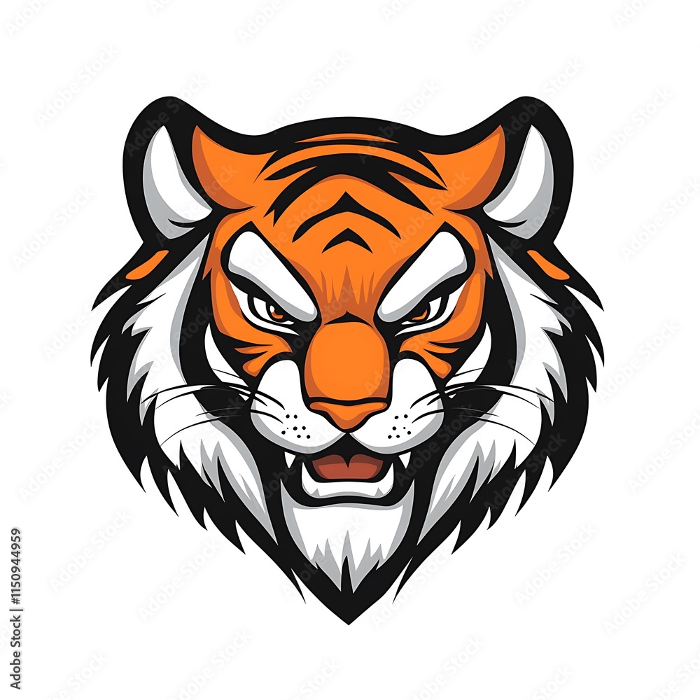Obraz premium Tiger Head Mascot Logo. Concept of Strength, Power, and Wildness.