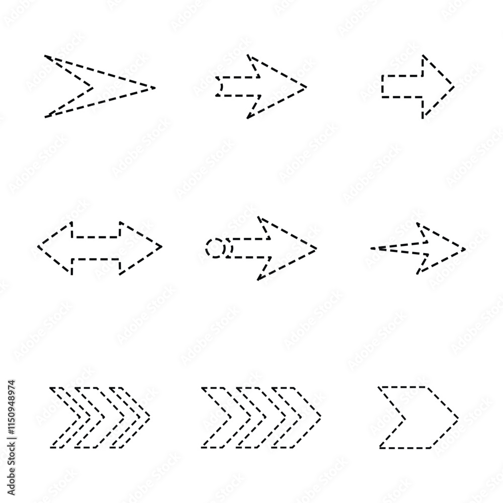 Fototapeta premium arrow set vector design Pointers 