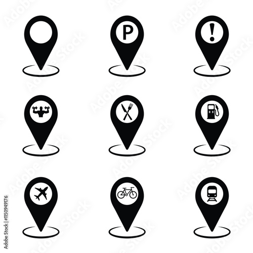  location pointer icon symbol vector design
