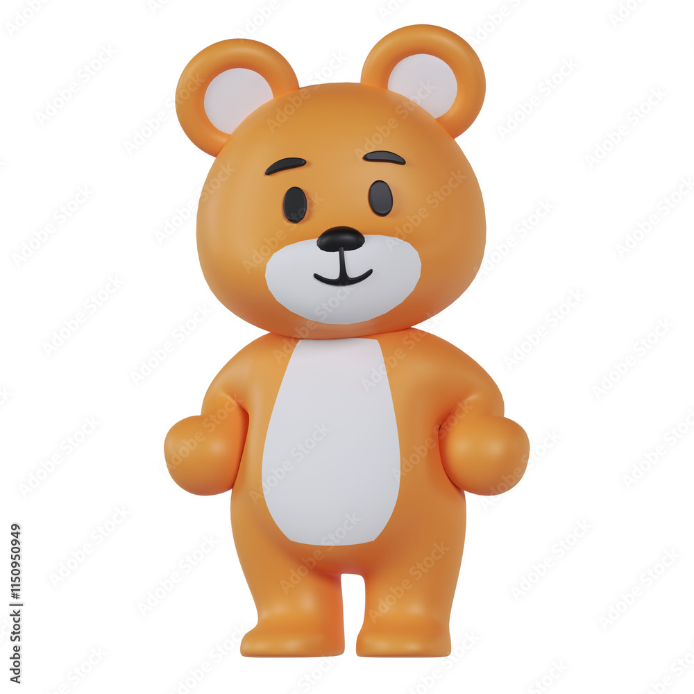 Mascot Cute Bear Standing Pose Mascot Cute Bear Standing Pose