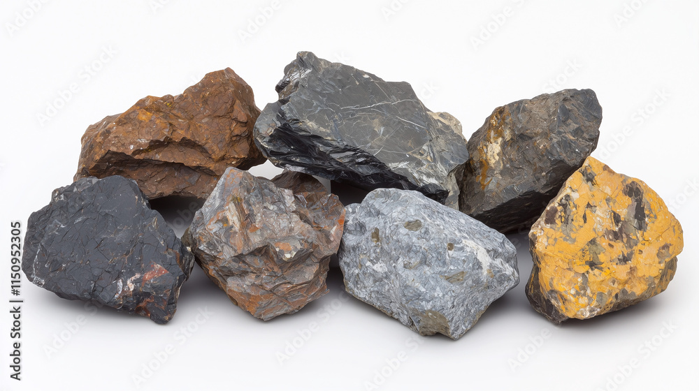 Natural Stone Rocks Collection: A diverse assortment of natural rocks, showcasing various textures, colors, and sizes. Natural Stone Rocks Collection: A diverse assortment of natural rocks, showcasing various textures, colors, and sizes.