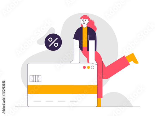 Discount investment illustrations. Investment illustrations. Flat vector illustrations