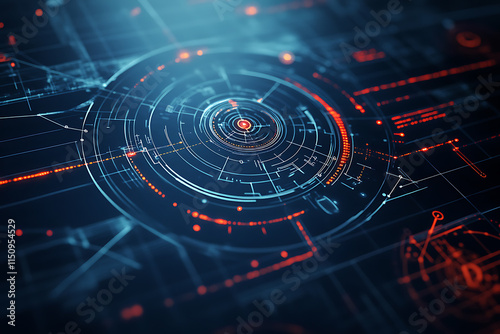 Wallpaper Mural Abstract Futuristic Technology Interface Design Torontodigital.ca