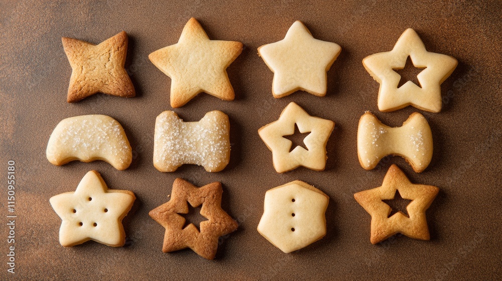 christmas cookies in different shapes concept with copy space christmas cookies in different shapes concept with copy space