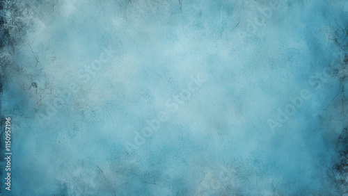 A blue textured backdrop featuring an elegant vintage paper design, enhanced with grunge scratches and a rock or stone-like appearance