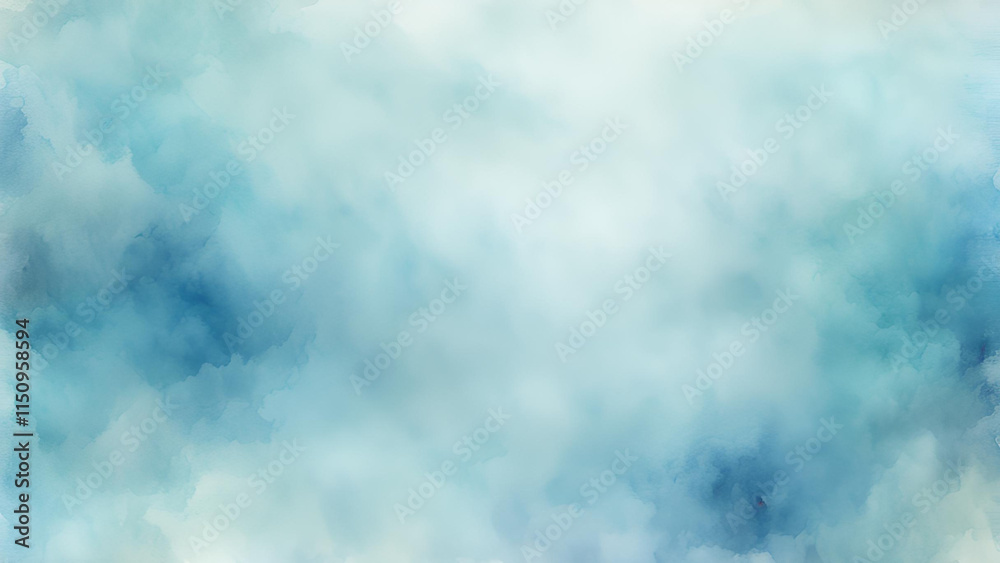 An artistic watercolor background blending shades of blue and white, complete with a textured distressed appearance reminiscent of cloudy skies An artistic watercolor background blending shades of blue and white, complete with a textured distressed appearance reminiscent of cloudy skies