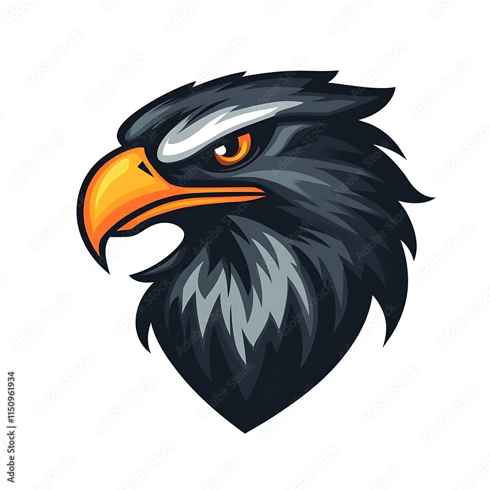 Fototapeta premium Eagle head logo design. Powerful, strong, and majestic.
