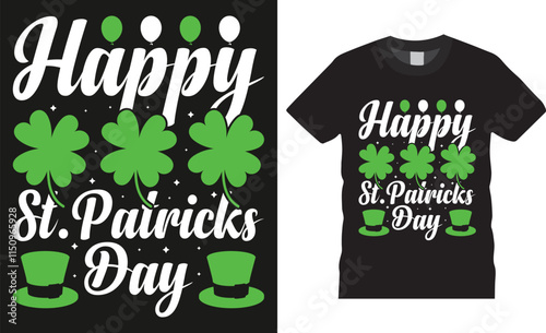 Happy st.patricks day.St Patrick’s typographic t-shirts design Vector.
