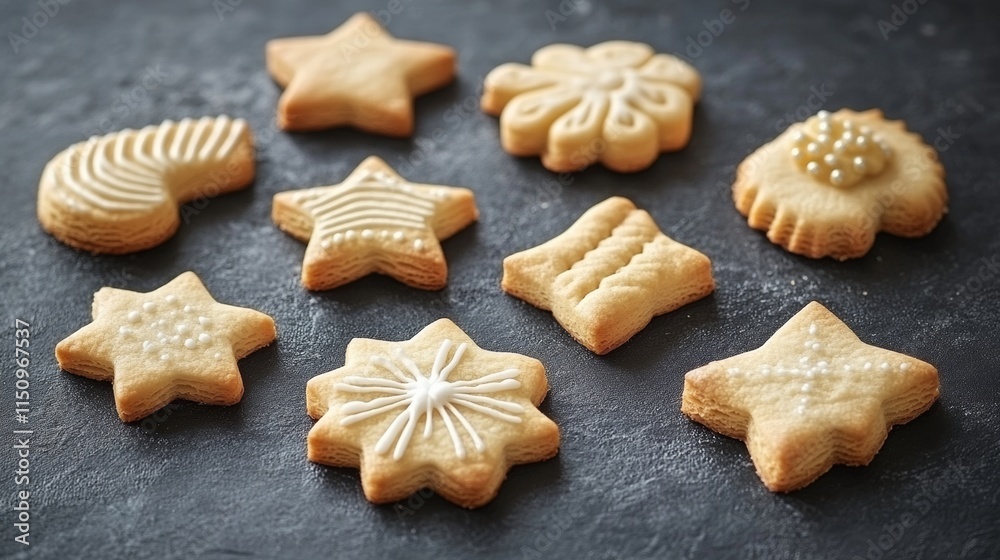 christmas cookies in different shapes concept with copy space christmas cookies in different shapes concept with copy space