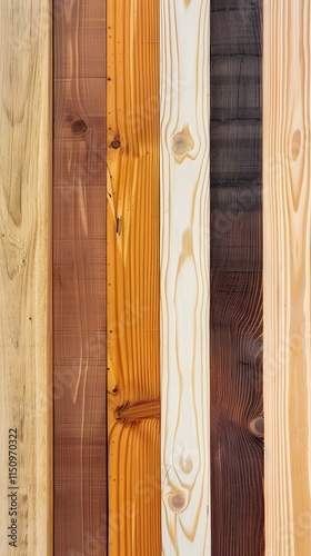 A collection of diverse wood textures showcasing natural grain patterns and rustic finishes. photo