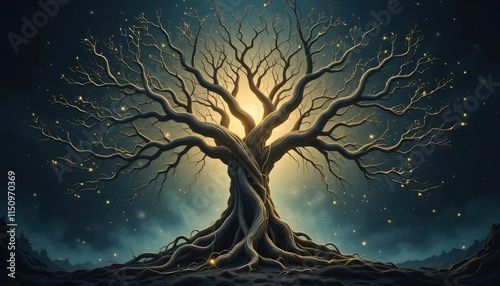 Anatomy-Inspired Tree with Firefly-Like Neuron Lights photo