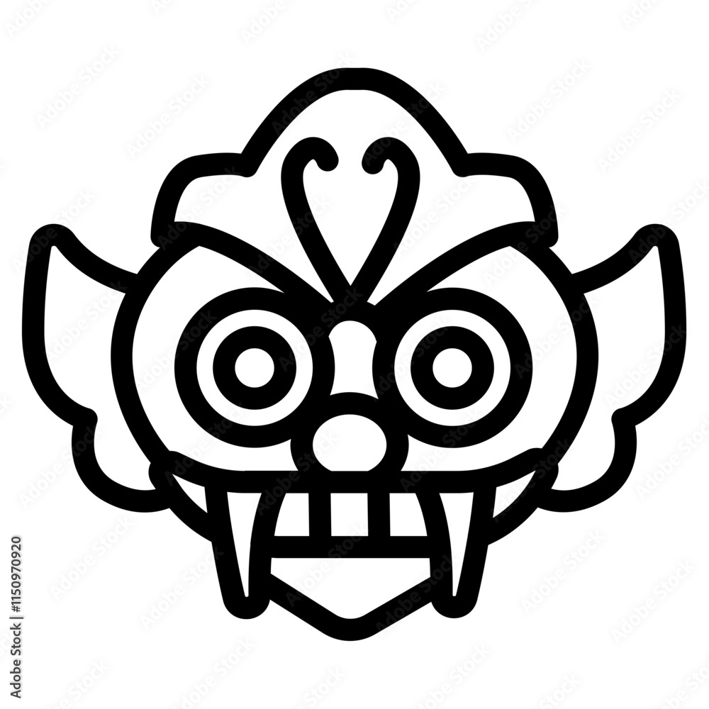 Barong Line Icon Barong Line Icon