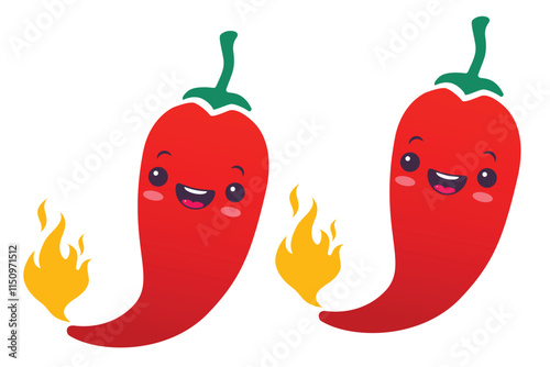 Red chili cartoon ready to fight Free
