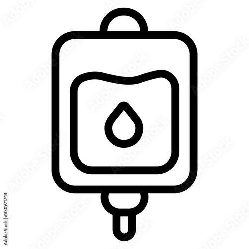 Blood transfusion Line Icon