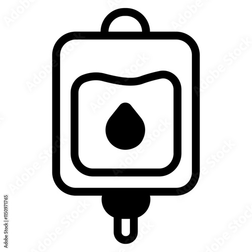 Blood transfusion Glyph Icon