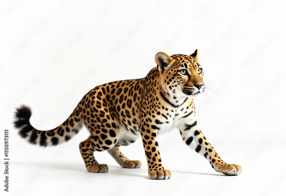 Obraz premium Majestic Leopard Wildcat Big Cat Wildlife Animal Portrait Spotted Fur Jungle Cat Predator African