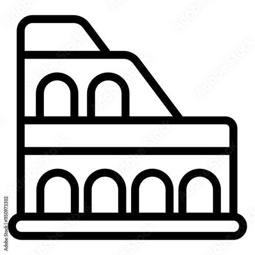 Colosseum Line Icon