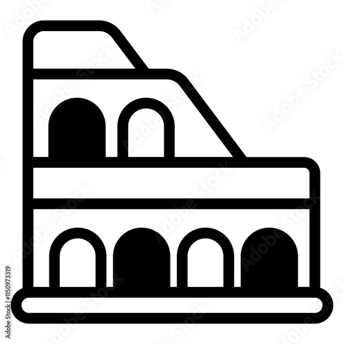 Colosseum Glyph Icon