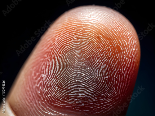 Unique photography of close-up fingerprint texture of finger skin macro photography
 photo