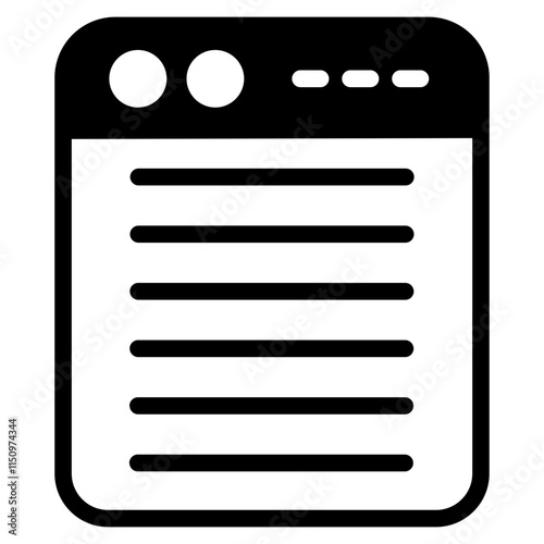 Digital ledger Glyph Icon