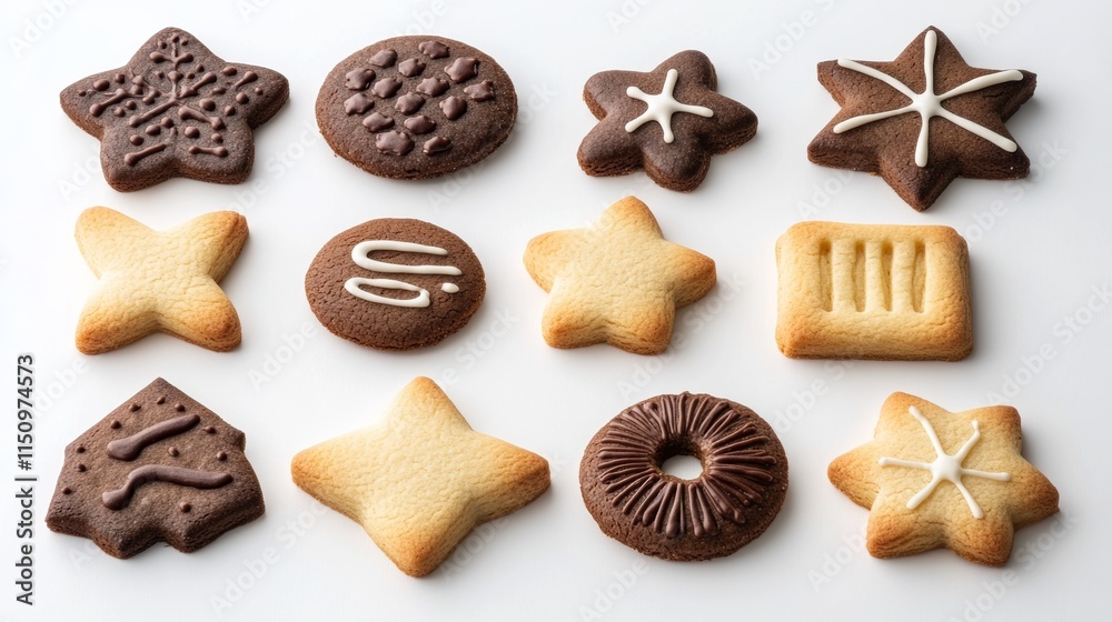 christmas cookies in different shapes concept with copy space christmas cookies in different shapes concept with copy space