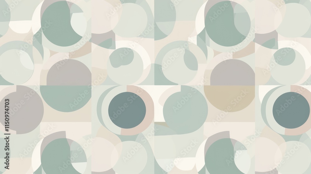 Abstract Geometric Pattern with Overlapping Circles Abstract Geometric Pattern with Overlapping Circles