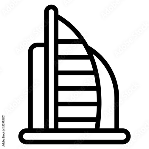 Dubai building Line Icon