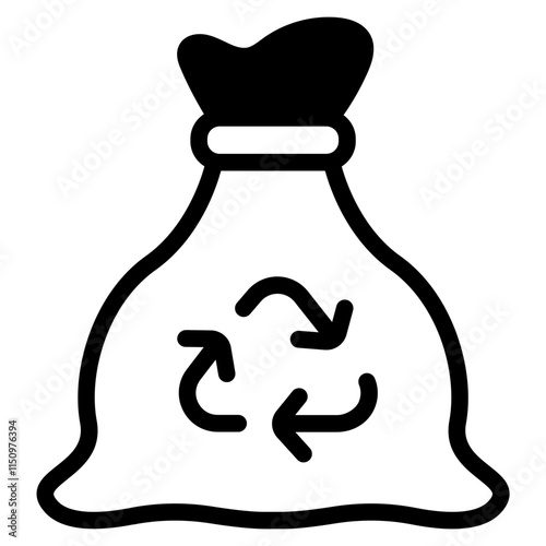 Garbage bag Glyph Icon