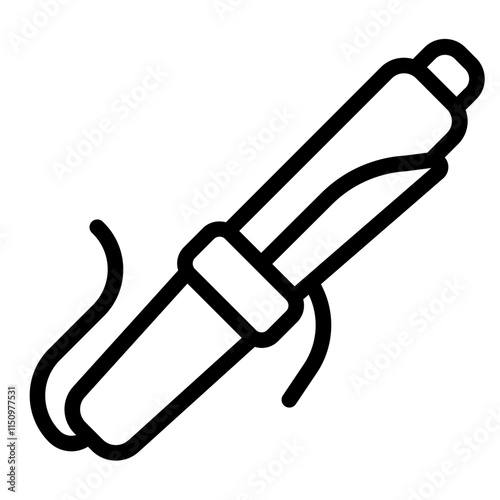 Hair curler Line Icon