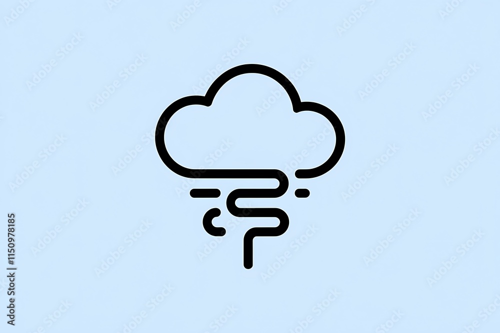 Cloud, Wind, Weather, Storm, Icon, Design, Symbol, Nature, Minimalist, Graphic Cloud, Wind, Weather, Storm, Icon, Design, Symbol, Nature, Minimalist, Graphic