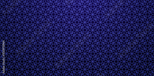 Seamless pattern traditional islamic art dark blue colors backgrounds for textile, cover, wrapping paper, fabric printing, birthday invitations cover, covering books, webs pages banners, pattern fills