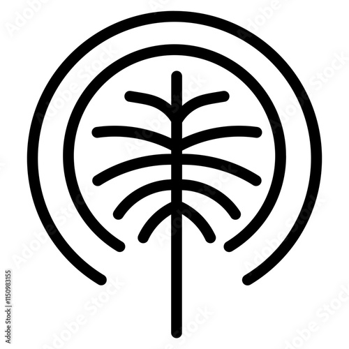 Fotografia Palm ali jebel dubai Line Icon